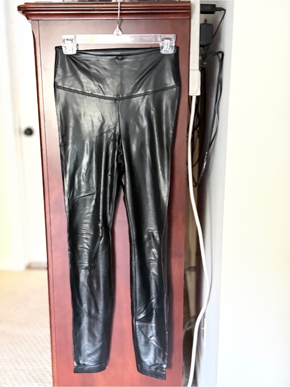 White House Black Market Black Faux Leather Leggings